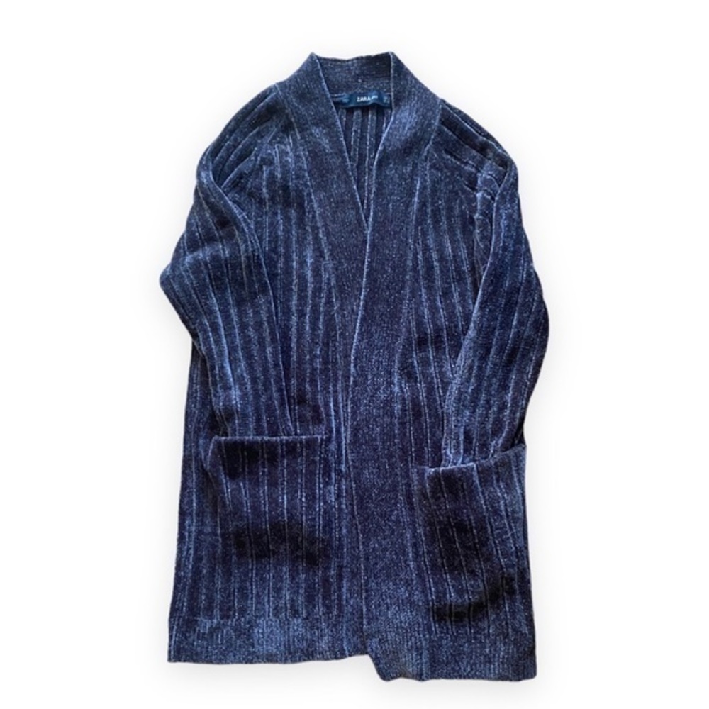 ZARA RIBBED CARDIGAN SWEATER